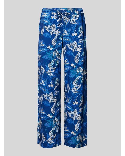 Brax Blue Flared Stoffhose mit Paisley-Muster Modell 'Style. Maine'