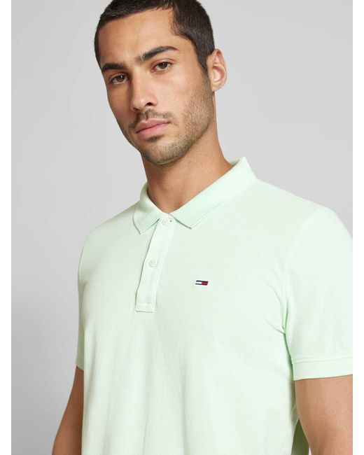 Tommy Hilfiger Slim Fit Poloshirt Met Logostitching in het Green voor heren
