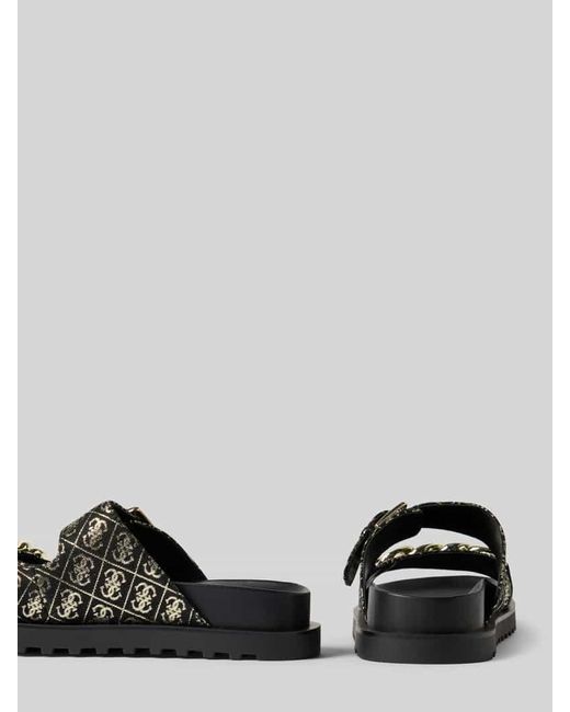Guess Black Slides mit Dornschließe Modell 'FATEMA'
