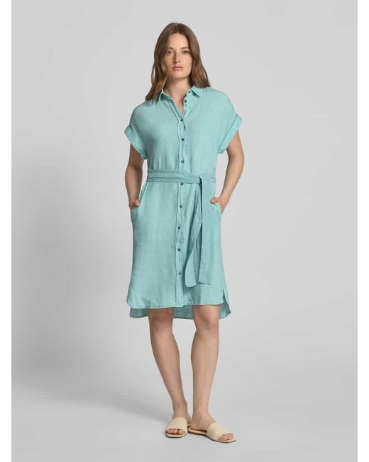 Marc O' Polo Blue Tailliertes Freizeitkleid aus reinem Leinen