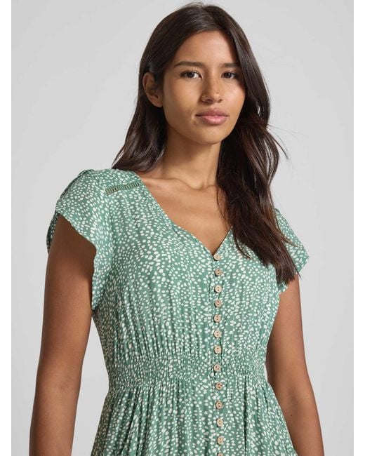 Apricot Midi-jurk Met Gehaakt Kant in het Green