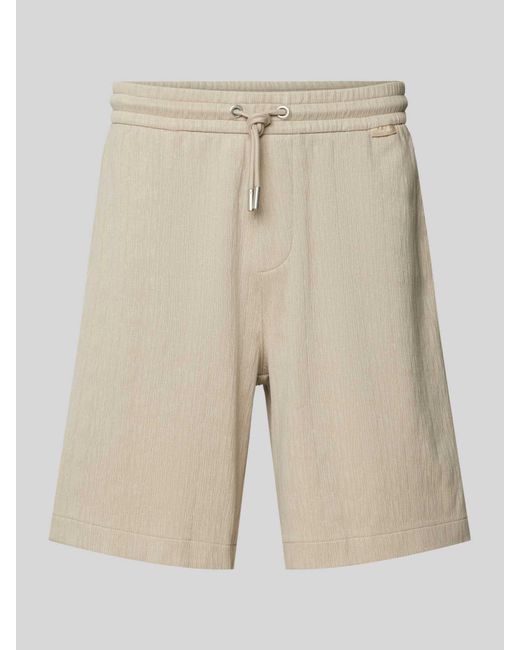 Calvin Klein Regular Fit Sweatshorts Met Labeldetail in het Natural voor heren