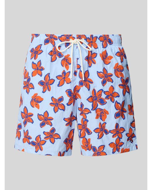 Tommy Hilfiger Zwembroek Met All-Over Motief in het Red voor heren