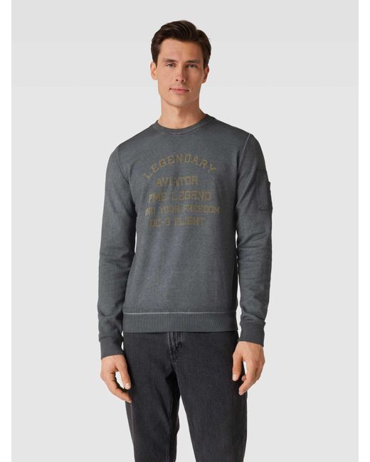 PME LEGEND Sweatshirt mit Rundhalsausschnitt in Gray für Herren