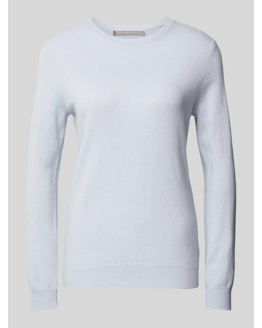 The Mercer N.Y. Gebreide Kasjmier Pullover Met Ronde Hals in het Blue