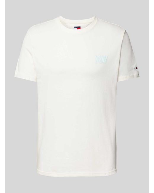 Tommy Hilfiger Regular Fit T-shirt Van Puur Katoen Met Labelopschrift in het White voor heren
