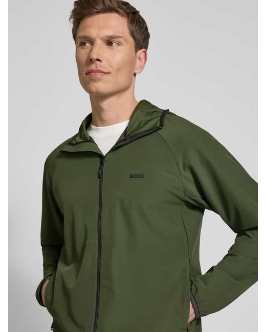 Boss Jacke mit Label-Print Modell 'Commuter' in Green für Herren