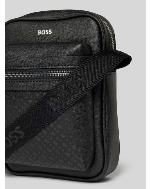 Boss Umhängetasche aus Leder Modell 'Zair' in Black für Herren