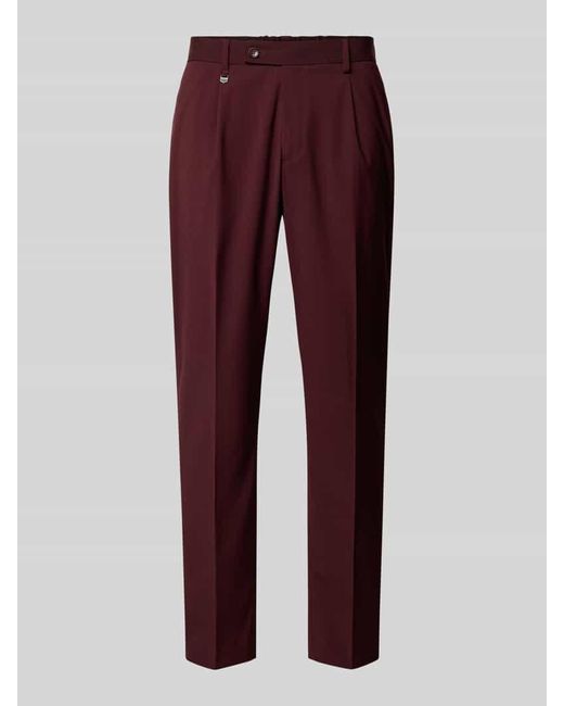 Antony Morato Slim Fit Stoffhose mit Bundfalten Modell 'LUIS' in Red für Herren