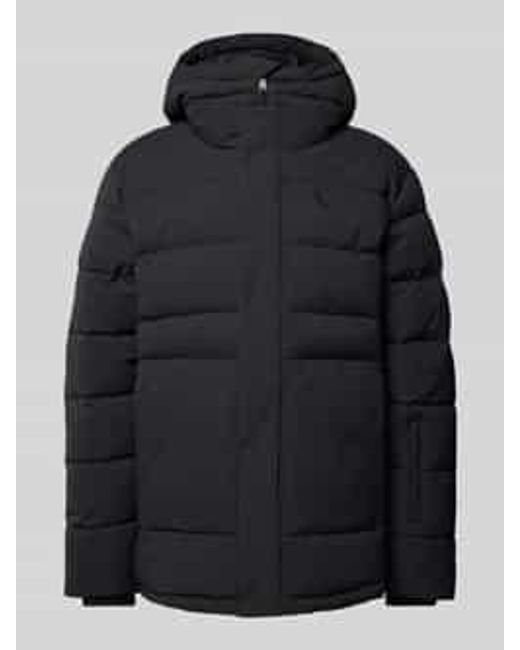 Schoeffel Gewatteerd Jack Met Labelstitching, Model 'Eastcliff' in het Black voor heren