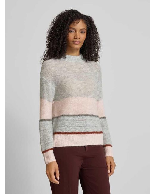 S.oliver Gray Relaxed Fit Strickpullover mit Woll-Anteil