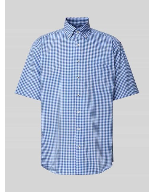 Eterna Comfort Fit Business-Hemd mit Button-Down-Kragen in Blue für Herren