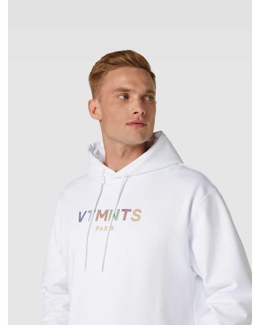 VTMNTS Oversized Hoodie mit Label-Detail in White für Herren