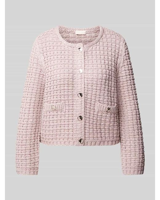 Liu Jo Pink Strickjacke Mit Knopfleiste