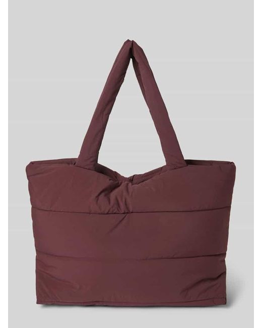 MSCH Copenhagen Purple Shopper in Stepp-Optik mit Logo-Patch Modell 'Sasja'