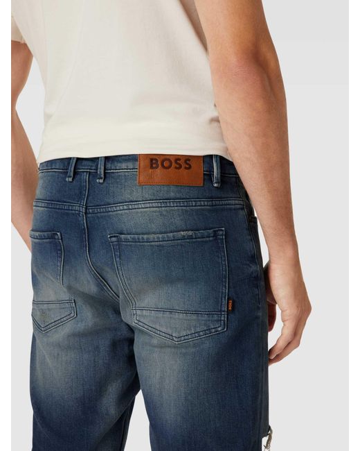Boss Jeans Met Labeldetails in het Blue voor heren