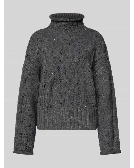 Liu Jo Gray Strickpullover mit Lochmuster