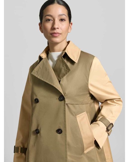 Weekend by Maxmara Green Cropped Trenchcoat aus Baumwoll-Mix