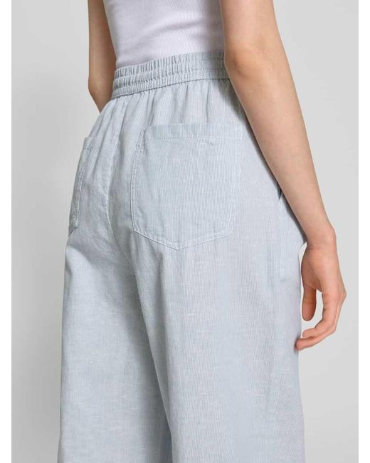 Tommy Hilfiger White Weite Hose Aus Baumwoll-Leinen-Mix