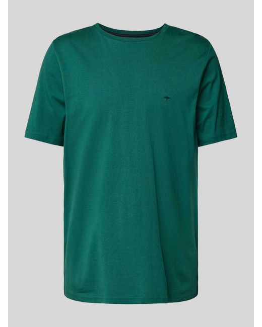 Fynch-Hatton T-shirt Met Logostitching in het Green voor heren