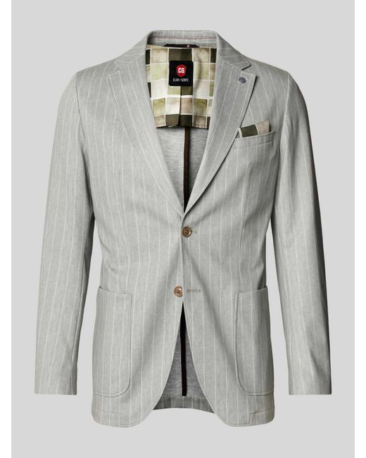 CLUB of GENTS Colbert Met Opgestikte Zakken in het Gray voor heren