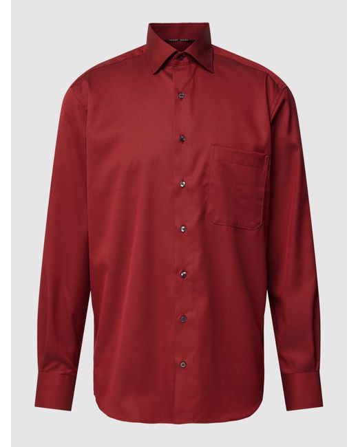 Eterna Comfort Fit Business-Hemd mit Brusttasche in Red für Herren