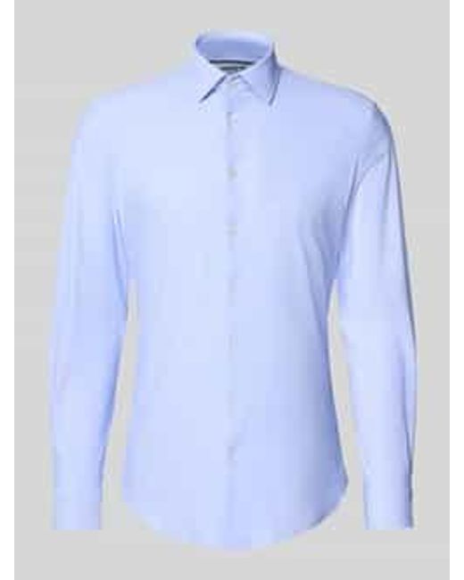 Jake*s Slim Fit Zakelijk Overhemd Met Kentkraag in het Blue voor heren