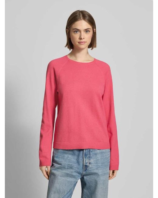 Pieces Pink Regular Fit Strickpullover Mit Überschnittenen Schultern Modell 'Bree'