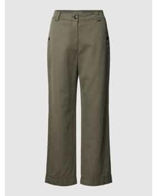 Marc Cain Wide Fit Broek Met Knoopsluiting in het Green