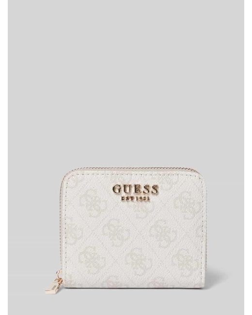 Guess Natural Portemonnaie mit Label-Applikation Modell 'LAUREL'