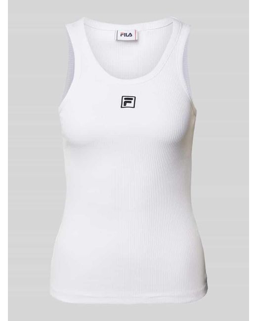 Fila White Tanktop mit Label-Stitching