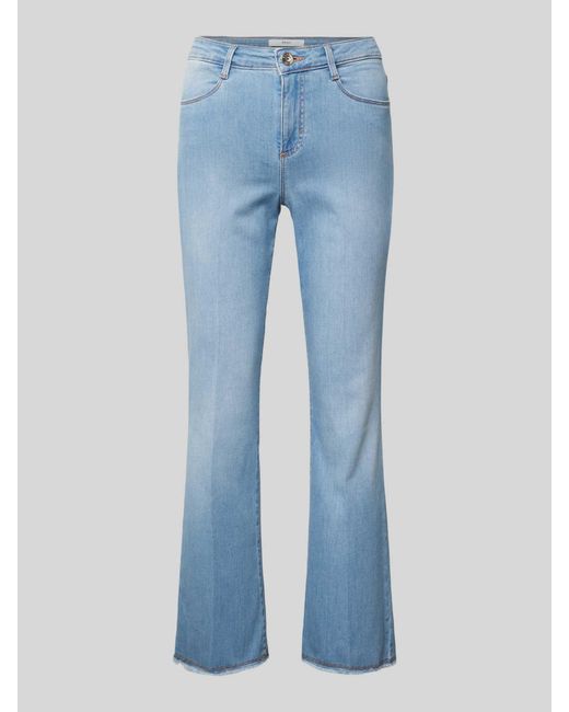 Brax Blue Flared Jeans mit verkürztem Schnitt Modell 'STYLE.SHAKIRA'