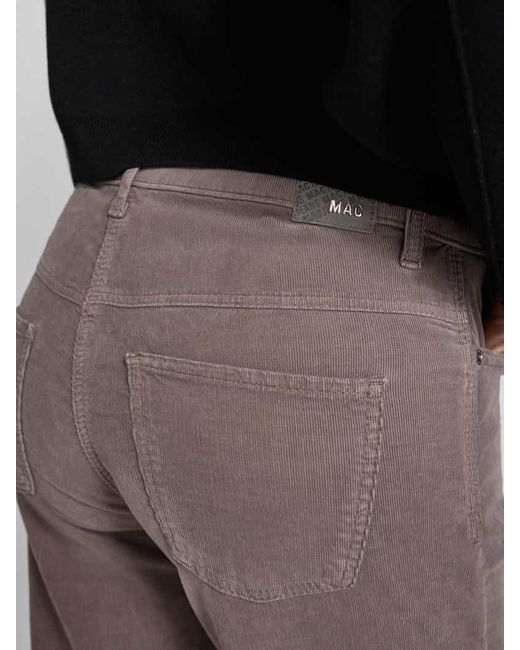 M·a·c Brown Cordhose mit weitem Bein und Eingrifftaschen