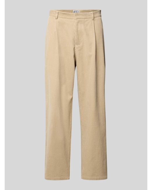JAKE*S STUDIO MEN Straight Leg Corduory Broek Met Achterzakken in het Natural voor heren