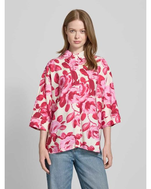 MSCH Copenhagen Pink Regular Fit Bluse mit 3/4-Arm Modell 'Edrina'