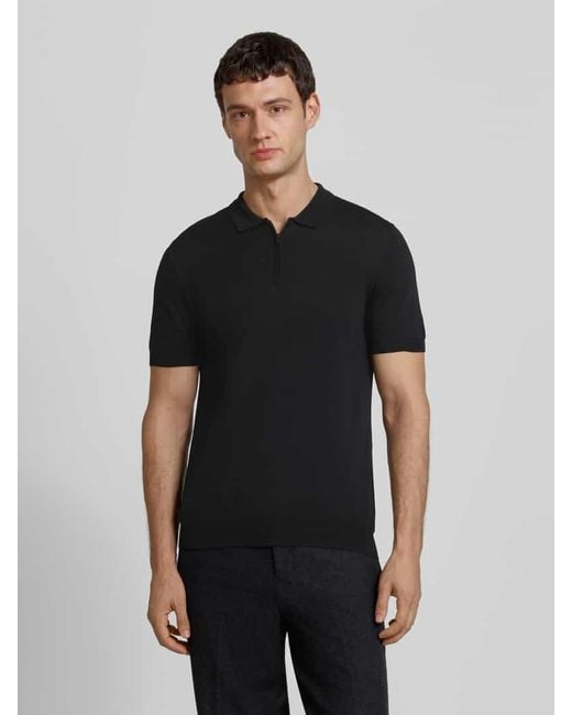 Antony Morato Poloshirt mit gerippten Abschlüssen in Black für Herren