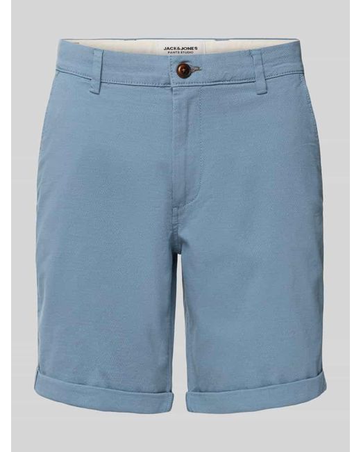 Jack & Jones Regular Fit Shorts mit Strukturmuster Modell 'FURY' in Blue für Herren