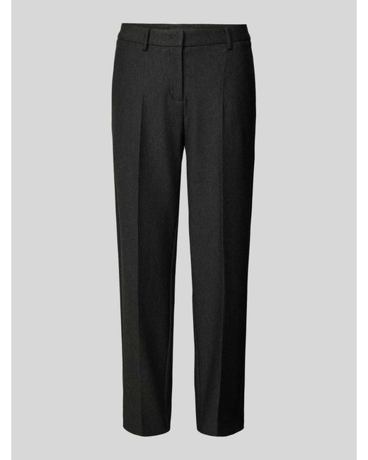 Cambio Stoffen Broek Met Bandplooien, Model 'Krystal' in het Black