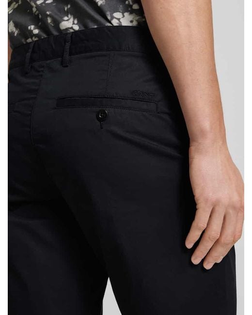 Gant Relaxed Fit Shorts mit Gürtelfalten in Black für Herren