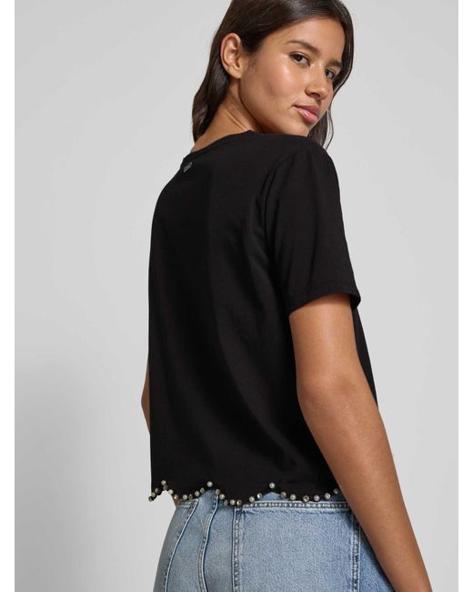 Liu Jo T-shirt Met Siersteentjes in het Black