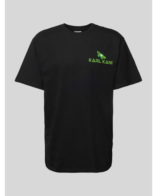 Karlkani T-Shirt mit Label-Print Modell 'Signature' in Black für Herren