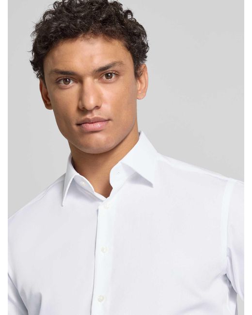 Christian Berg Men Regular Fit Zakelijk Overhemd Met Extra Lange Mouwen in het White voor heren