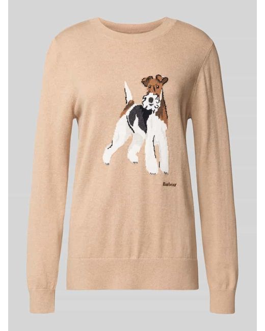 Barbour Natural Regular Fit Strickpullover aus Baumwoll-Kaschmir-Mix