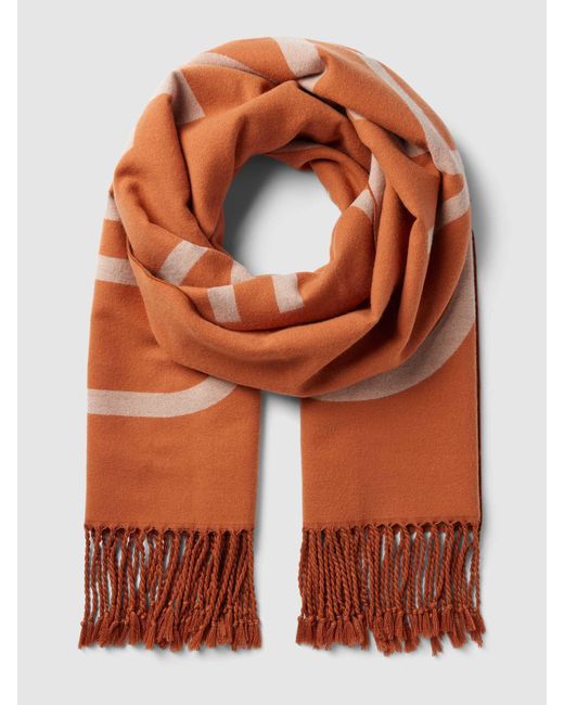 Calvin Klein Schal mit Label-Stitching in Orange für Herren