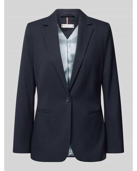 Tommy Hilfiger Blue Blazer Mit Reverskragen Modell 'Core'