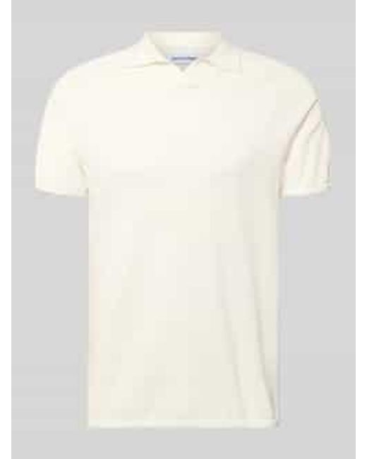 Jack & Jones Regular Fit Poloshirt Met Structuurpatroon Model 'Hill' in het Natural voor heren