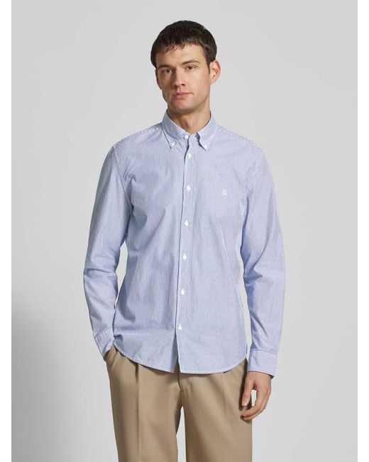 Marc O' Polo Regular Fit Freizeithemd aus Baumwoll-Popeline in Blue für Herren