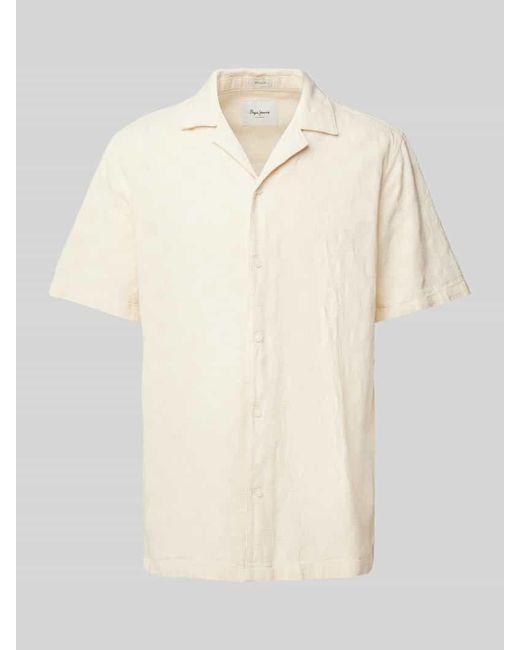 Pepe Jeans Freizeithemd Mit Reverskragen Modell 'Ansel' in Natural für Herren