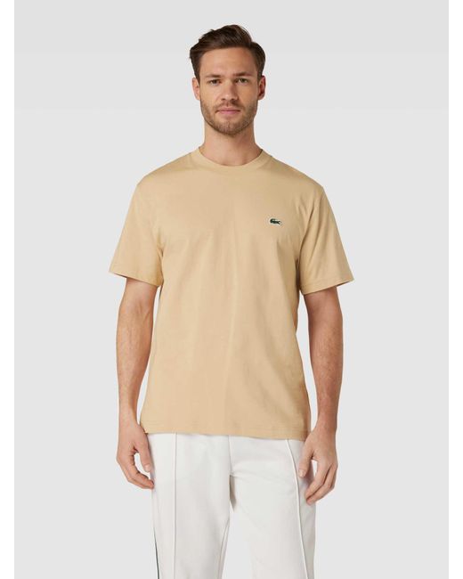 Lacoste T-Shirt mit Rundhalsausschnitt Modell 'BASIC' in Natural für Herren