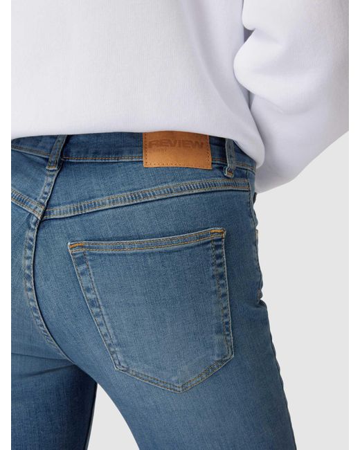 Review Blue Skinny Fit Jeans mit Eingrifftaschen